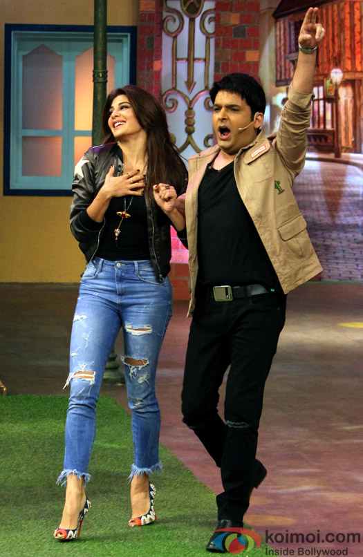 Jacqueline Fernandez and Kapil Sharma On The Sets of Kapil Sharma's Show