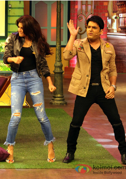 Jacqueline Fernandez and Kapil Sharma On The Sets of Kapil Sharma's Show