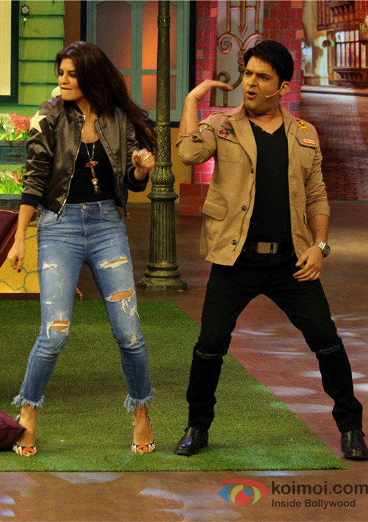 Jacqueline Fernandez and Kapil Sharma On The Sets of Kapil Sharma's Show