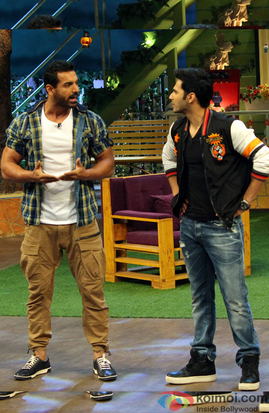 John Abraham and Varun Dhawan On The Sets of Kapil Sharma's Show