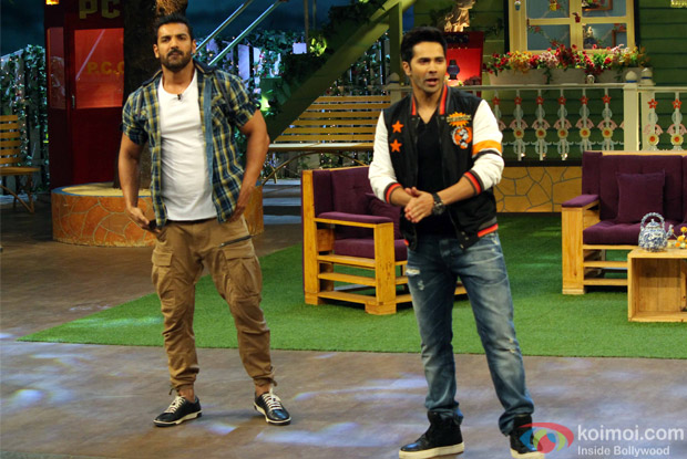 John Abraham and Varun Dhawan On The Sets of Kapil Sharma's Show