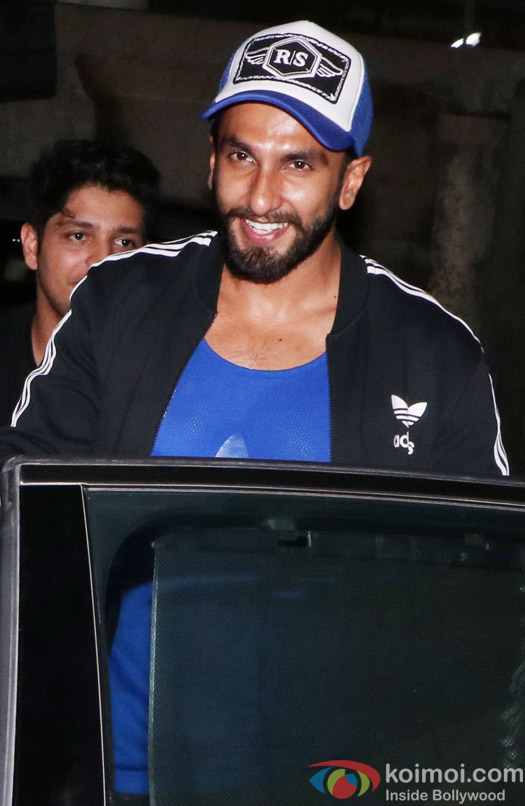 Ranveer Singh spotted at Sanjay Leela Bhansali's house