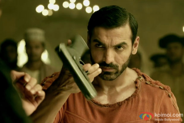  John Abraham in a still from Dishoom