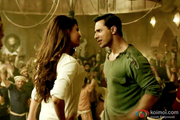 Jacqueline Fernandez and Varun Dhawan in a still from Dishoom