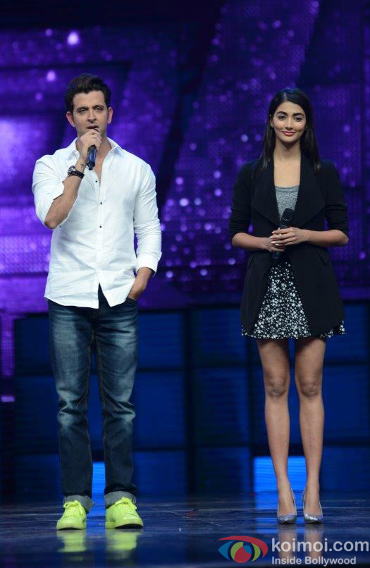 Hrithik Roshan and Pooja Hegde on the sets of Dance + season 2 