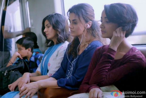 Taapsee Pannu in a Kaari Kaari song still from PINK