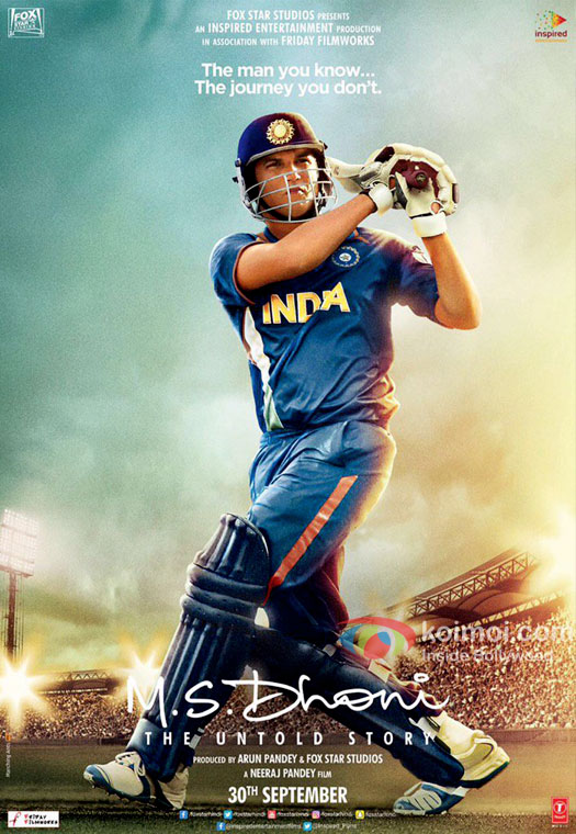 M S Dhoni Poster: Sushant Singh Rajput Flicks His Bat In Style