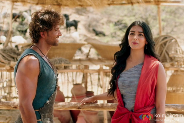 Hrithik Roshan and Pooja Hegde in a still from Mohenjo Daro