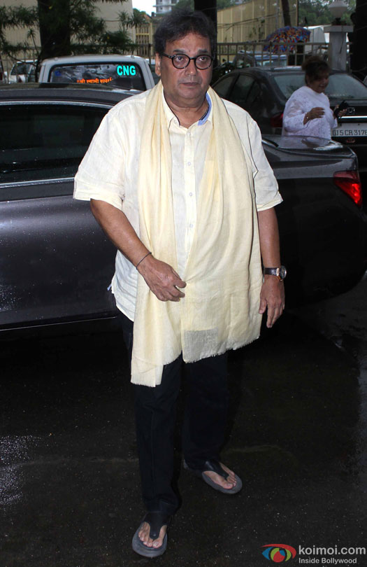 Subhash Ghai at Prayer Meet for filmmaker Rajjat Barjatya