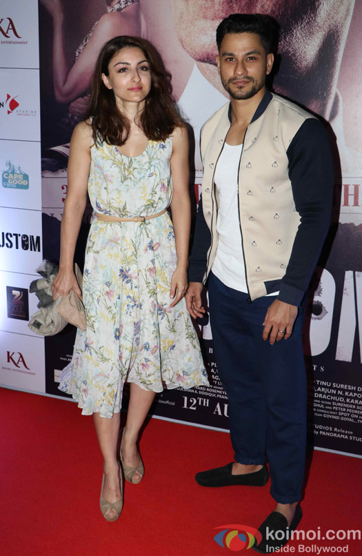 Soha Ali Khan and Kunal Khemu during the Rustom Screening