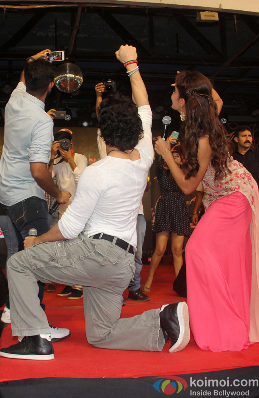 Tiger Shroff and Jacqueline Fernandez during the Promotion of film A Flying Jatt at Umang festival