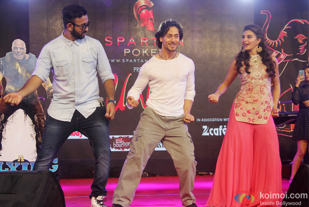 Tiger Shroff and Jacqueline Fernandez during the Promotion of film A Flying Jatt at Umang festival