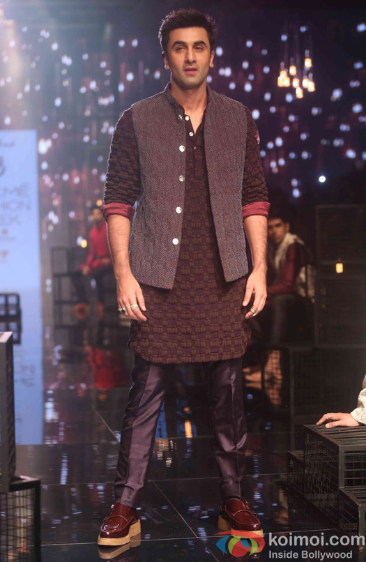 Ranbir Kapoor During the Lakme Fashion Week Winter Festive 2016