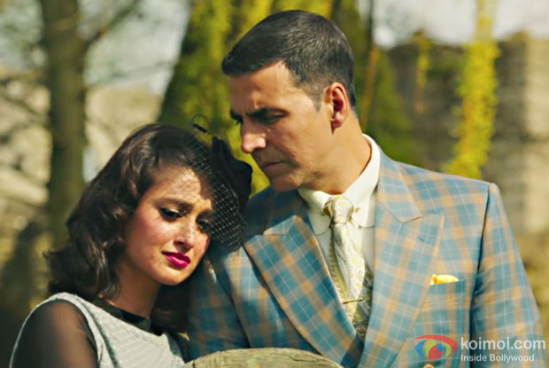 Ileana D'Cruz and Akshay Kumar in a still from Rustom