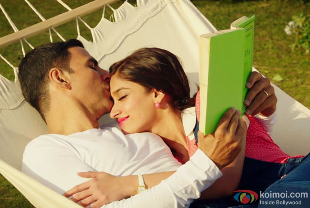 Akshay Kumar and Ileana DCruz in a still from Rustom