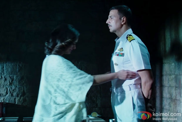 Ileana DCruz and Akshay Kumar in a still from Rustom