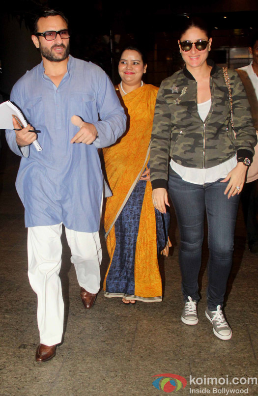 Saif Ali Khan and Kareena Kapoor Khan spotted at mumbai airport