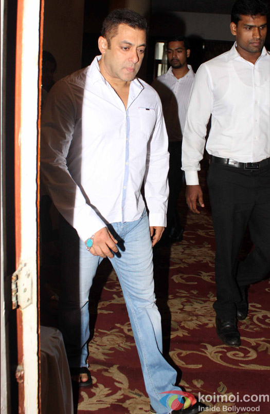 Salman Khan during a prayer meeting of filmmaker Rajjat Barjatya
