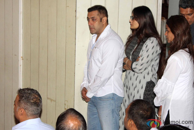 Salman Khan during a prayer meeting of filmmaker Rajjat Barjatya