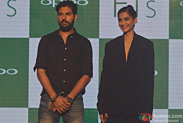 Sonam Kapoor, Yuvraj Singh At A Smartphone Launch Event