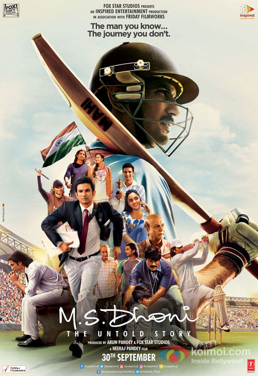 Sushant Singh Rajput Starrer M. S. Dhoni The Untold Story Poster