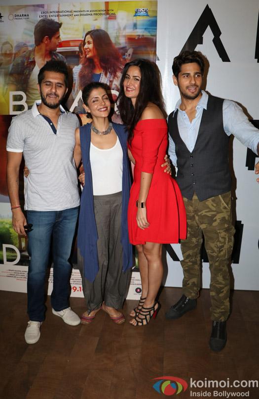 Ritesh Sidhwani, Nitya Mehra, Sidharth Malhotra and Katrina Kaif during the trailer launch of Baar Baar Dekho