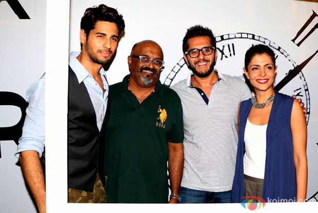 Ritesh Sidhwani, Nitya Mehra and Sidharth Malhotra during the trailer launch of Baar Baar Dekho