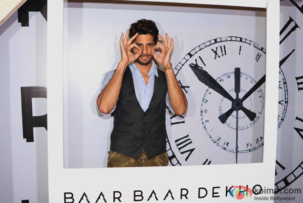 Sidharth Malhotra during the trailer launch of Baar Baar Dekho