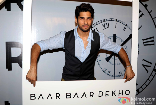 Sidharth Malhotra during the trailer launch of Baar Baar Dekho