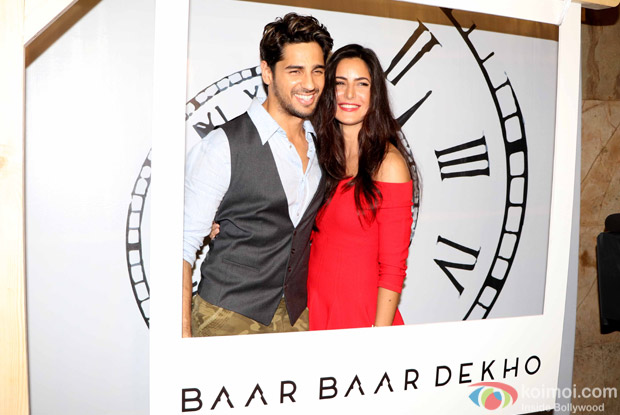 Sidharth Malhotra and Katrina Kaif during the trailer launch of Baar Baar Dekho