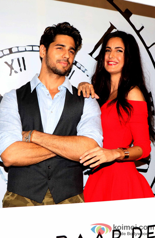 Sidharth Malhotra and Katrina Kaif during the trailer launch of Baar Baar Dekho
