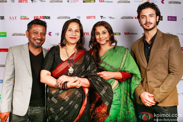 Vidya Balan delivers a speech at an Australian University