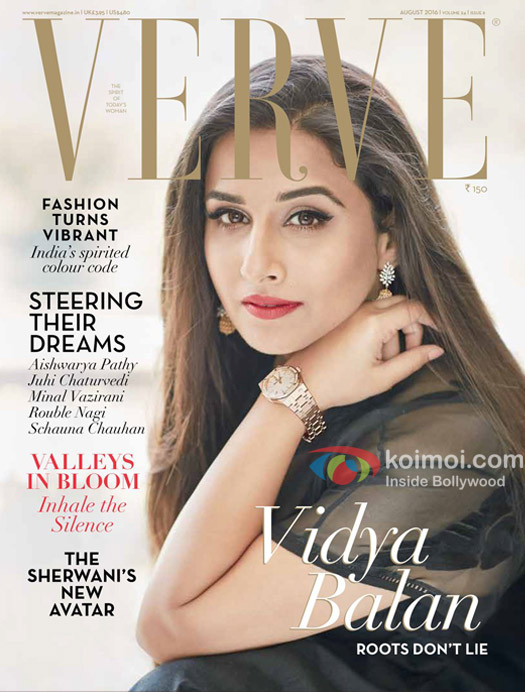 Vidya Balan on Verve Magazine cover