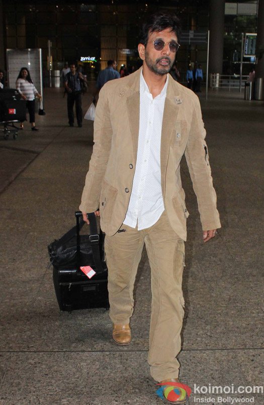Javed Jaffrey spotted at Airport