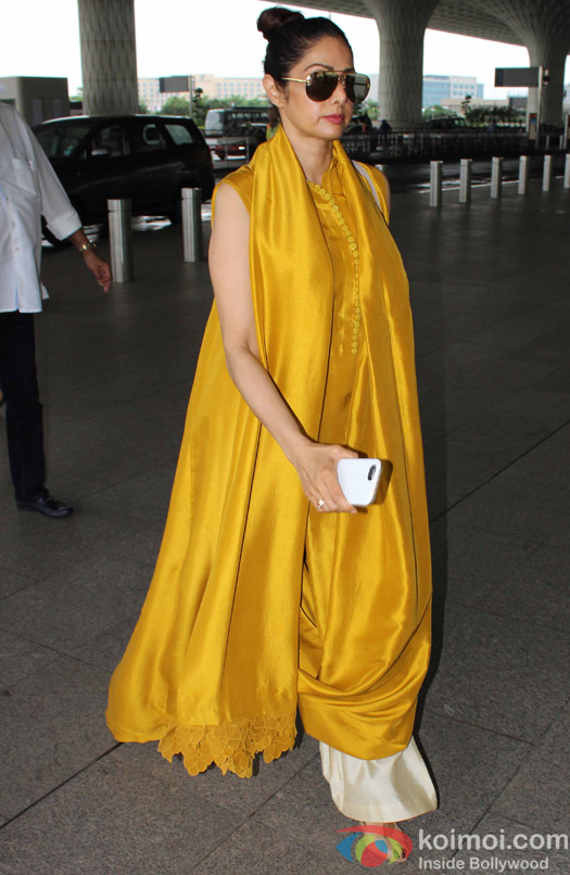 Sridevi spotted at Airport