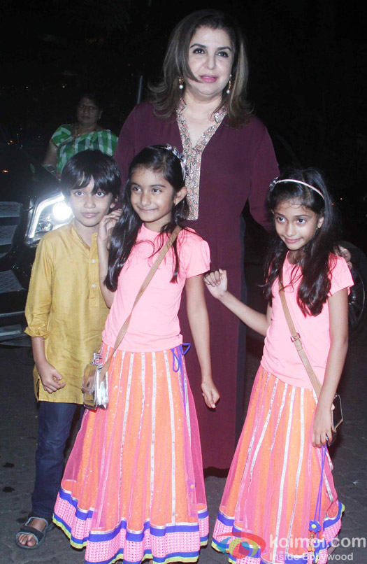 Farah Khan at Anil Kapoor's residence 