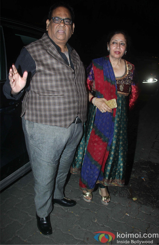 Satish Kaushik at Anil Kapoor's residence