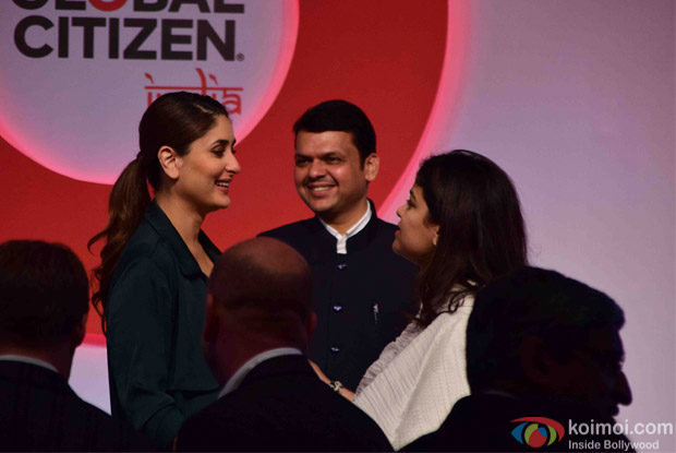 Kareena kapoor khan and Devendra Fadnavis to support Global Citizen Movement