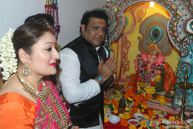 Govinda Celebrates Ganesh Chaturthi With Family