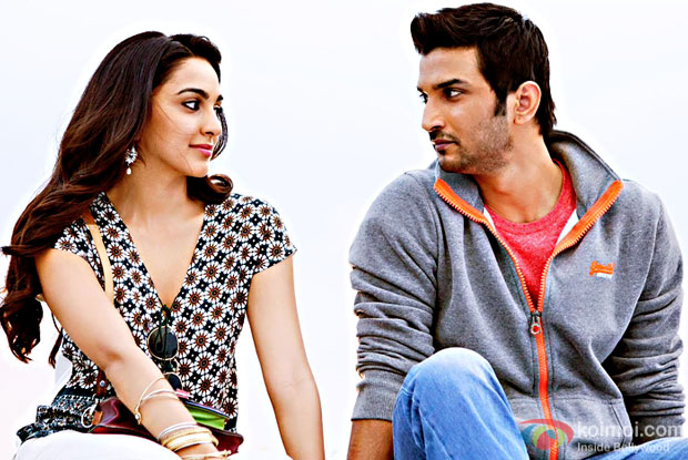 Kiara Advani and Sushant Singh Rajput in a still from M. S. Dhoni: The Untold Story