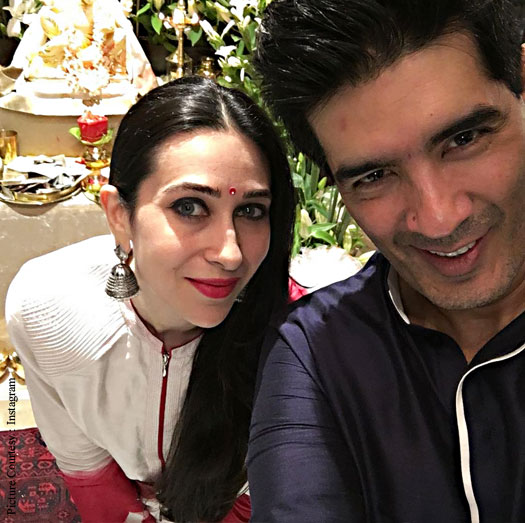 Karisma Kapoor Attend Ganpati Celebrations At Manish Malhotra's House