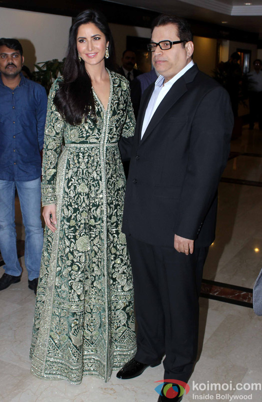 Katrina Kaif and Ramesh Taurani during the Priyadarshni Academy's 32nd Anniversary Global Awards
