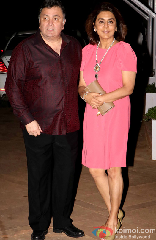 Rishi Kapoor and Neetu Singh during Rima Jain 60th birthday celebration