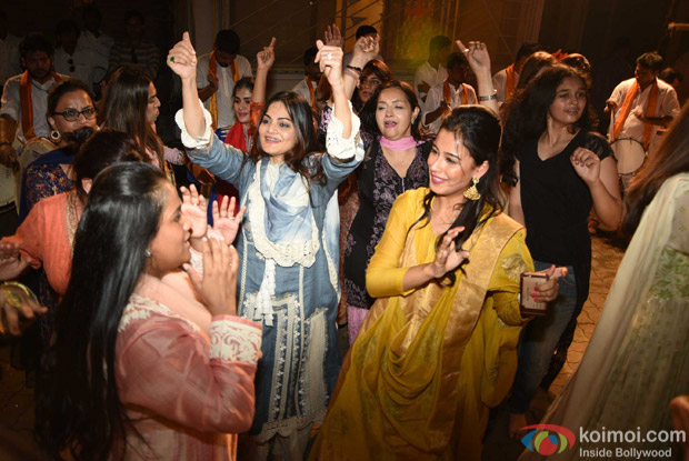 Celebrities Celebrating Ganpati Visarjan At Salman Khan's House