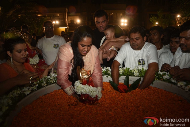 Celebrities Celebrating Ganpati Visarjan At Salman Khan's House