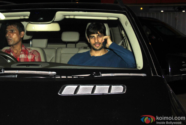 Sidharth Malhotra spotted at Shaad Ali's house