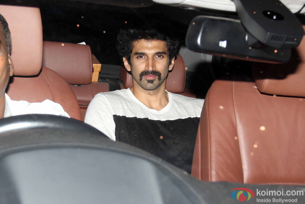 Aditya Roy Kapur spotted at Shaad Ali's house