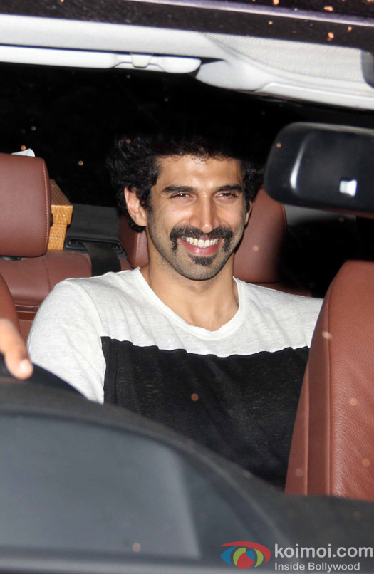 Aditya Roy Kapur spotted at Shaad Ali's house