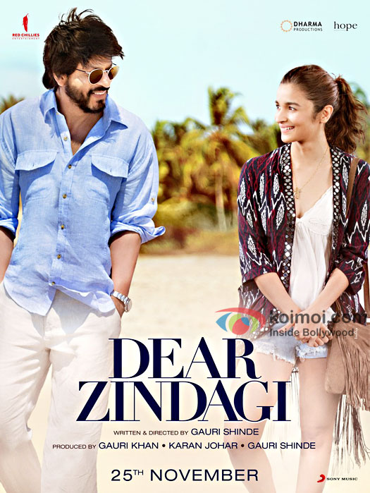 Dear Zindagi New Poster | Shah Rukh Khan And Alia Bhatt In Refreshing Look