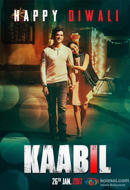 Hrithik Roshan And Yami Guatam Wish Everyone Happy Diwali In New Kaabil Poster